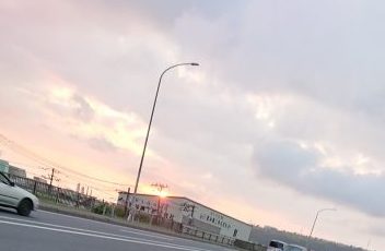 太平橋からの夕焼け①